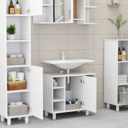 vidaXL Badkamerkast 60x32x53,5 cm bewerkt hout wit