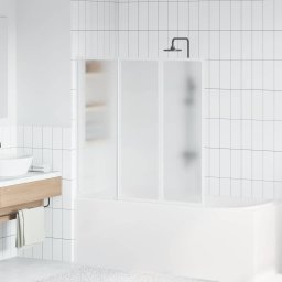 vidaXL Badscherm 3 panelen vouwbaar 117 x 120 cm