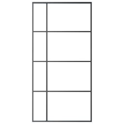 vidaXL Schuifdeur 102,5x205 cm ESG-glas en aluminium zwart