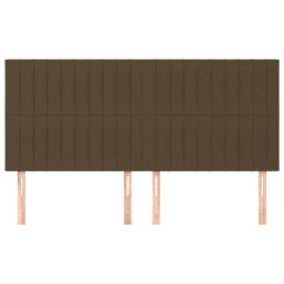 vidaXL Hoofdbord donkerbruin 180x5x118/128 cm stof