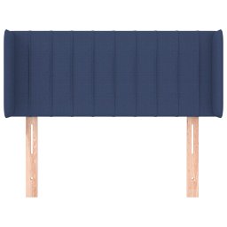 vidaXL Hoofdbord met randen 93x16x78/88 cm stof blauw