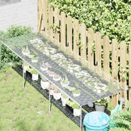 vidaXL Doorzichtig zeildoek met zeilringen 1x3 m PVC