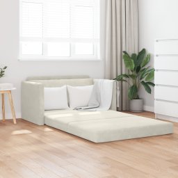vidaXL Slaapbank Crème 124 x 71 x 78 cm Fluweel