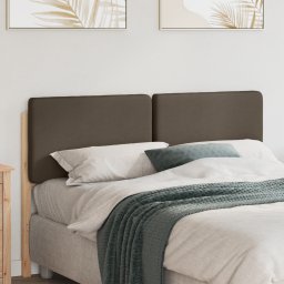 vidaXL Gestoffeerd hoofdbord Bruin en Taupe 150 cm Massief grenenhout