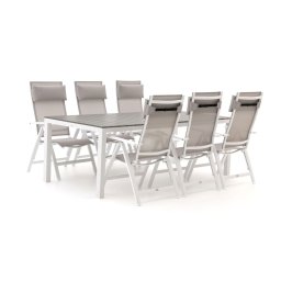 + 15% kassakorting | Bellagio Avenza/Fidenza 220cm dining tuinset 7-delig verstelbaar - Laagste prijsgarantie!