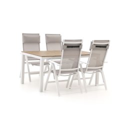 + 15% kassakorting | Bellagio Avenza/Fidenza 160cm dining tuinset 5-delig verstelbaar - Laagste prijsgarantie!