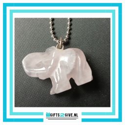 Hanger Olifant Rozenkwarts