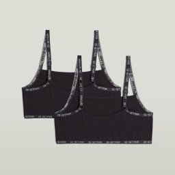 Strappy Bralette Set van 2 - Zwart - Dames