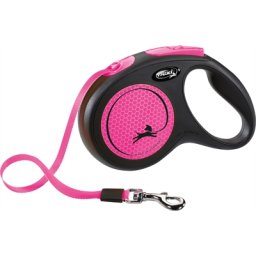 FLEXI ROLLIJN NEW NEON TAPE ZWART / NEON ROZE M 5 MTR TOT 25 KG