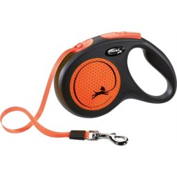 FLEXI ROLLIJN NEW NEON TAPE ZWART / NEON ORANJE M 5 MTR TOT 25 KG