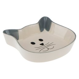 - 250 ml, Ø 12 cm - Trixie Keramiek Voerbak Kattengezicht
