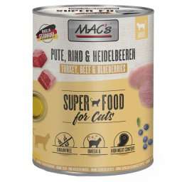 6x800g Kalkoen/Bosbes MAC´s Cat Kattenvoer