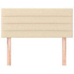 vidaXL Hoofdbord 90x5x78/88 cm stof crèmekleurig