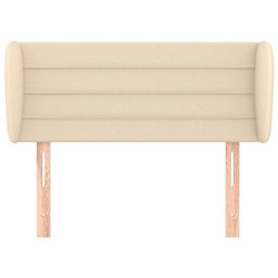 vidaXL Hoofdbord met randen 93x23x78/88 cm stof crèmekleurig