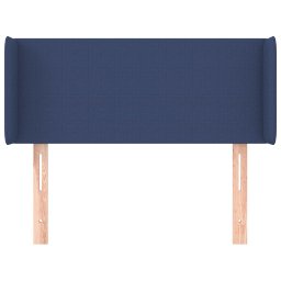 vidaXL Hoofdbord met randen 83x16x78/88 cm stof blauw