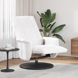 vidaXL Draaibare Massagestoel Wit 71 x 90 x 105 cm Nep Leer