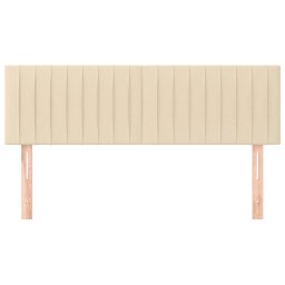vidaXL Hoofdborden 144x5x78/88 cm stof crèmekleurig