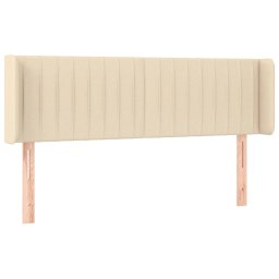 vidaXL Hoofdbord LED 147x16x78/88 cm stof crèmekleurig