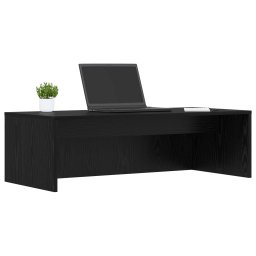 vidaXL Wandbureau Zwart Eiken 100 x 45 x 30 cm Bewerkt hout