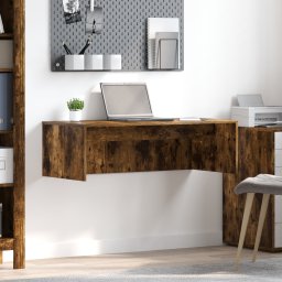 vidaXL Wandbureau Gerookt eiken Bewerkt hout 100 x 45 x 30 cm