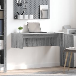 vidaXL Wandbureau Grijs Sonoma Bewerkt hout 100 x 45 x 30 cm