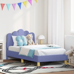 vidaXL Bedframe voor kinderen met hoofdbord Jeans Blauw 80 x 160 cm