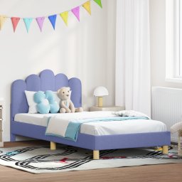 vidaXL Bedframe voor kinderen met hoofdbord Jeans Blauw 80 x 200 cm
