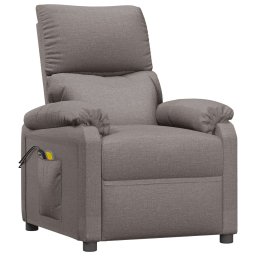 vidaXL Massagestoel elektrisch stof taupe