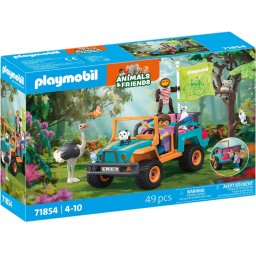 PLAYMOBIL | Animals & Friends | Colourful Off-Road Vehicle | Speelgoed vanaf 4 jaar | Cadeau voor kinderen | Stimuleert creativiteit & avontuurlijke geest | Met figuren, Voertuig & Accessoires | 71854
