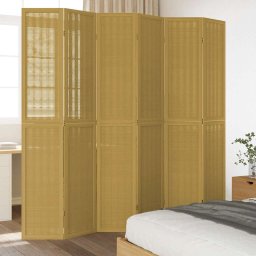vidaXL Kamerscherm met 6 panelen massief paulowniahout bruin