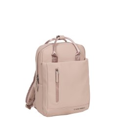 New Rebels Harper Miami Rugzak 9L Waterafstotende Laptop Rugtas 13 inch Schooltas en Werktas van PU Comfortabel Oudroze