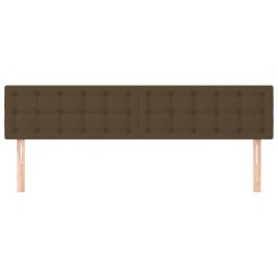 vidaXL Hoofdborden 180x5x78/88 cm stof donkerbruin