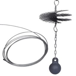 vidaXL Schoorsteenveegborstel rond Ø 15 cm