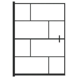 vidaXL Douchewand 100x140 cm ESG zwart