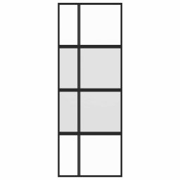 vidaXL Schuifdeur 76x205 cm gehard glas en aluminium zwart