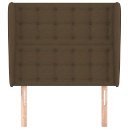 vidaXL Hoofdbord met randen 93x23x118/128 cm stof donkerbruin