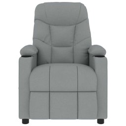 vidaXL Massagestoel stof lichtgrijs