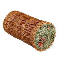 Trixie Wilgentunnel met Hooi & Wortel Ø 20 x 38 cm 220 g voor knaagdieren