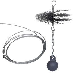 vidaXL Schoorsteenveegborstel rond Ø 25 cm