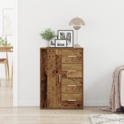 vidaXL Dressoir Oudhout 60 x 31 x 84 cm Bewerkt hout