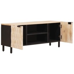vidaXL TV-kast Witte Was Afwerking 105 x 33 x 46 cm Massief Mango Hout
