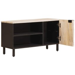 vidaXL TV-kast Witte Was Afwerking 80 x 33 x 46 cm Massief Mango Hout