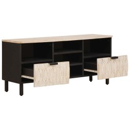 vidaXL TV-kast Witte Was Afwerking 100 x 33 x 46 cm Massief Mango Hout