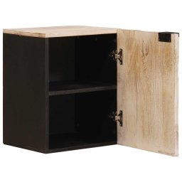 vidaXL Badkamer Hangkast Wit 38 x 33 x 48 cm Massief Mango Hout