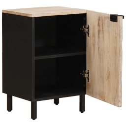 vidaXL Badkamerkast met plank Wit 38 x 33 x 58 cm Massief Mango Hout