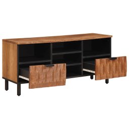 vidaXL TV-kast met lade Acacia Bruine Afwerking 100 x 33 x 46 cm