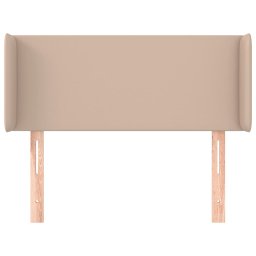 vidaXL Hoofdbord met randen 93x16x78/88 cm kunstleer cappuccinokleur