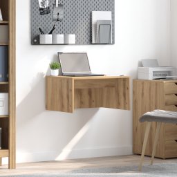 vidaXL Wandbureau Artisan Eiken Bewerkt hout 60 x 45 x 30 cm