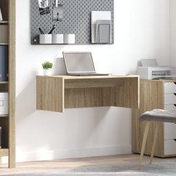 vidaXL Wandbureau Sonoma Eiken Bewerkt hout 80 x 45 x 30 cm