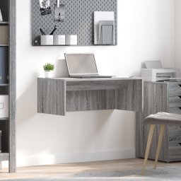vidaXL Wandbureau Grijs Sonoma Bewerkt hout 80 x 45 x 30 cm